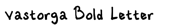 Vastorga Bold Letter font preview